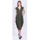 John Zack KARDASHIAN STYLE midi robe verte