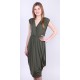 John Zack KARDASHIAN STYLE midi robe verte