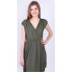 John Zack KARDASHIAN STYLE midi robe verte