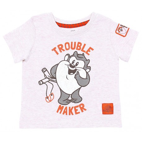 Beżowy t-shirt ZWARIOWANE MELODIE PRIMARK