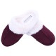 Women&#039;s purple slippers with fur, soft, warm