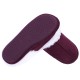 Women&#039;s purple slippers with fur, soft, warm