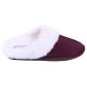 Women&#039;s purple slippers with fur, soft, warm