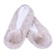 Women Warm Beige Pom Pom Slippers Sliders