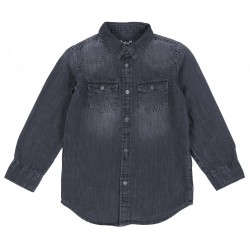 Dark Grey Casual Denim Shirt