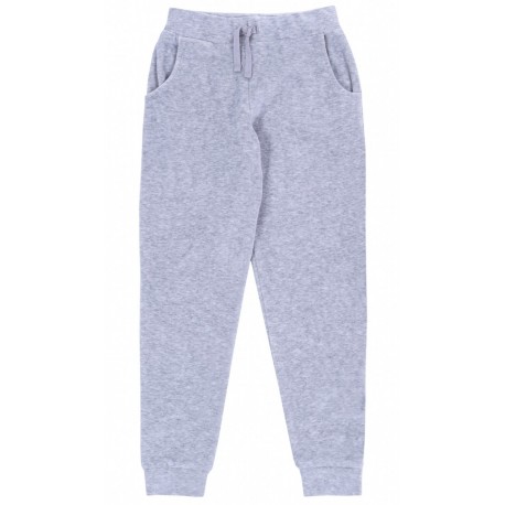 Boys Velour Grey Tracksuit Sweatpants