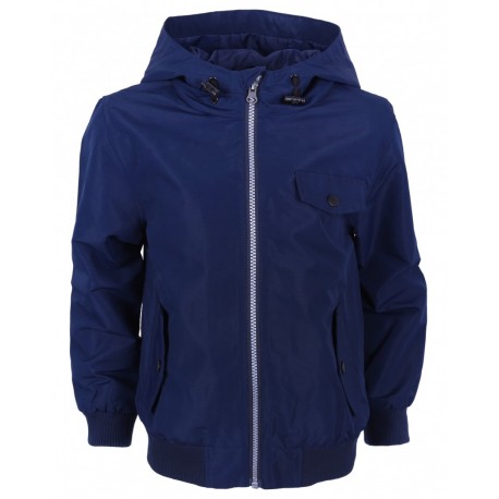 Warm Navy Blue Jacket With A Hood