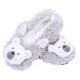 Light grey&#039; slippers ,bears with wings