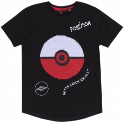 Czarna koszulka, t-shirt pokeball POKEMON