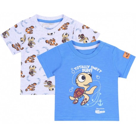 2x Niebiesko-szara koszulka, t-shirt Nemo DISNEY