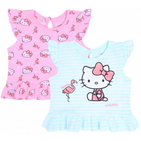 2x Różowo-miętowa koszulka, t-shirt Hello Kitty