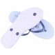 White/Blue, Striped, Flip-Flops For Ladies