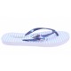 White/Blue, Striped, Flip-Flops For Ladies