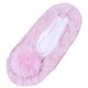 Warm Pink Fluffy Pom Pom Slippers Sliders