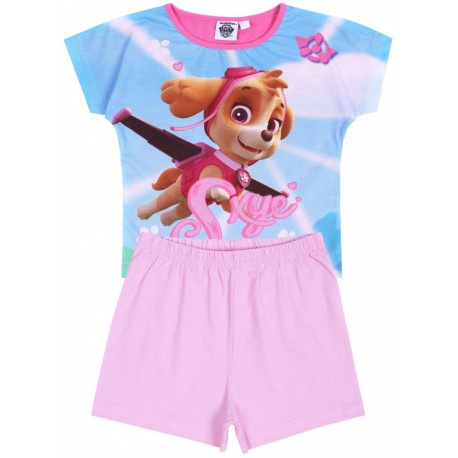 Kinderpyjama, pink-blauer Schlafanzug Skye Paw Patrol NICKELODEON