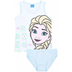 Weiß-pfefferminzfarbiges Unterwäsche-Set Top+Slip Elsa Die Eiskönigin FROZEN