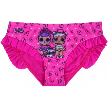 Dunkelpinke Badehose für Mädchen mit Rüsche LOL Surprise!