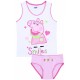 Weißes Unterhemd  + hellpinker Slip Unterwäsche-Set Peppa Wutz, Peppa Pig