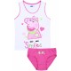 Weißes Unterhemd + pinker Slip Peppa Pig, Peppa Wutz