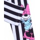 Biało-czarne legginsy w paski Myszka Minnie Disney