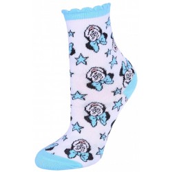 Weiß-blaue Socken mit Sternen gemustert Minnie Mouse DISNEY