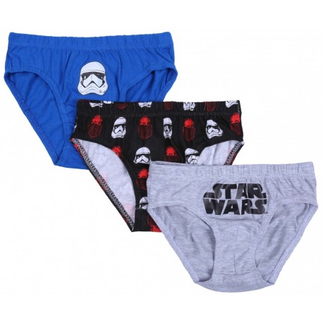 Unterhosen-Set Jungen grau, blau, schwarz STAR WARS