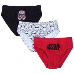 3x schwarz-weiß-rote Jungen-Unterhose Stormtrooper STAR WARS