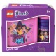 Różowo-fioletowy zestaw lunch box i bidon 390ml. Friends LEGO