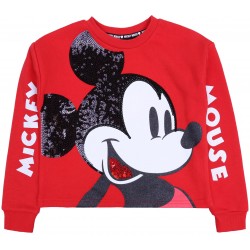 Czerwona bluza z długim rękawem Myszka Mickey DISNEY