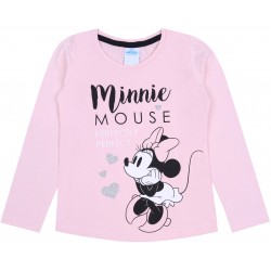 Różowa bluzka z długim rękawem Myszka Minnie DISNEY