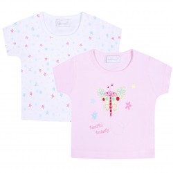 2x T-shirt/camiseta blanco, rosa EARLY DAYS