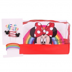 Minnie Mouse, Truse/ borsa per cosmetici trasparente + molettine , elastici