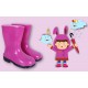 Lemigo Oli Girl Child High Quality Durable PVC Certified Fuchsia Wellies Wellingtons