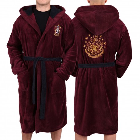 Herren Kapuzen-Bademantel Morgenmantel Saunamantel HARRY POTTER HOGWARTS