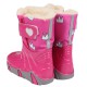 Botas de nieve para niñas de color rosa con corona, velcro, cálidas y cómodas ZETPOL