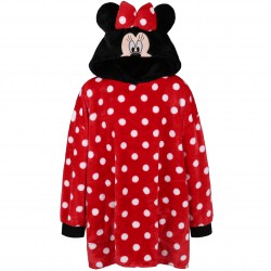 Myszka Minnie Disney Dziewczęca bluza/szlafrok/koc w grochy, koc z kapturem, snuddie