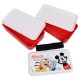 Myszka Mickey Disney 2x biało-czerwony pojemnik na żywność, śniadaniówka 10x10x18,5 cm