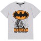 Batman pijama de verano de manga corta gris y negro para niño