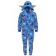 Stitch Disney Niebieski, polarowy kombinezon, dziecięce onesie z kapturem