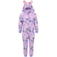 Świnka Peppa Fioletowa, polarowa piżama jednoczęściowa, dziecięce onesie z kapturem, OEKO-TEX