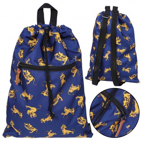 Dunkelblauer Rucksack/Turnbeutel SIMBA König der Löwen Disney