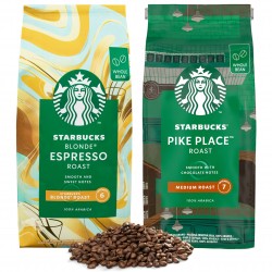 STARBUCKS Kawa ziarnista Pike Place Roast, Blonde Espresso Roast 2x450g