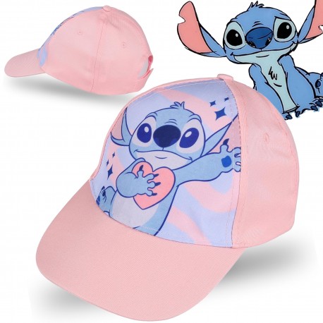 Stitch Disney Ružová čiapka s kšiltom, dievčenská čiapka