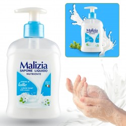 Malizia mydło w płynie, z pompką - Śmietanka z mlekiem 300 ml