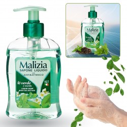 Malizia mydło w płynie, z pompką - Zielona herbata i mięta 300 ml