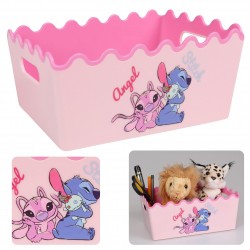 Lilo i Stitch Disney Różowe, plastikowe pudełko do przechowywania 20,5x14,5x8,5cm