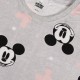 DISNEY Mickey Mouse Pijama de terciopelo gris de manga larga para mujer, plus size