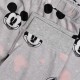 DISNEY Mickey Mouse Pijama de terciopelo gris de manga larga para mujer, plus size