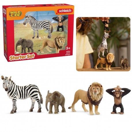 SLH42721 Schleich Wild Life -   Zestaw czterech dzikich zwierząt na start, figurka dla dzieci 3+