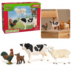 SLH42729 Schleich Farm World - Zestaw czterech zwierząt z farmy na start, figurka dla dzieci 3+